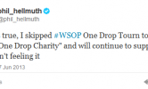 To μήνυμα του Hellmuth στο Twitter 